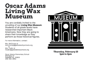 Wax museum flyer