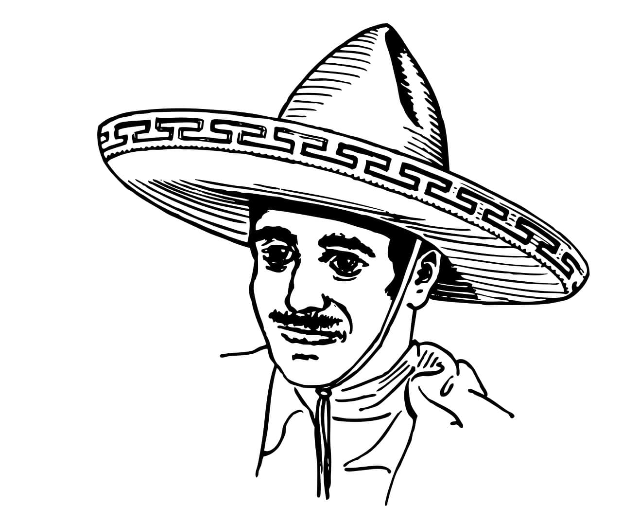 man, sombrero, hat