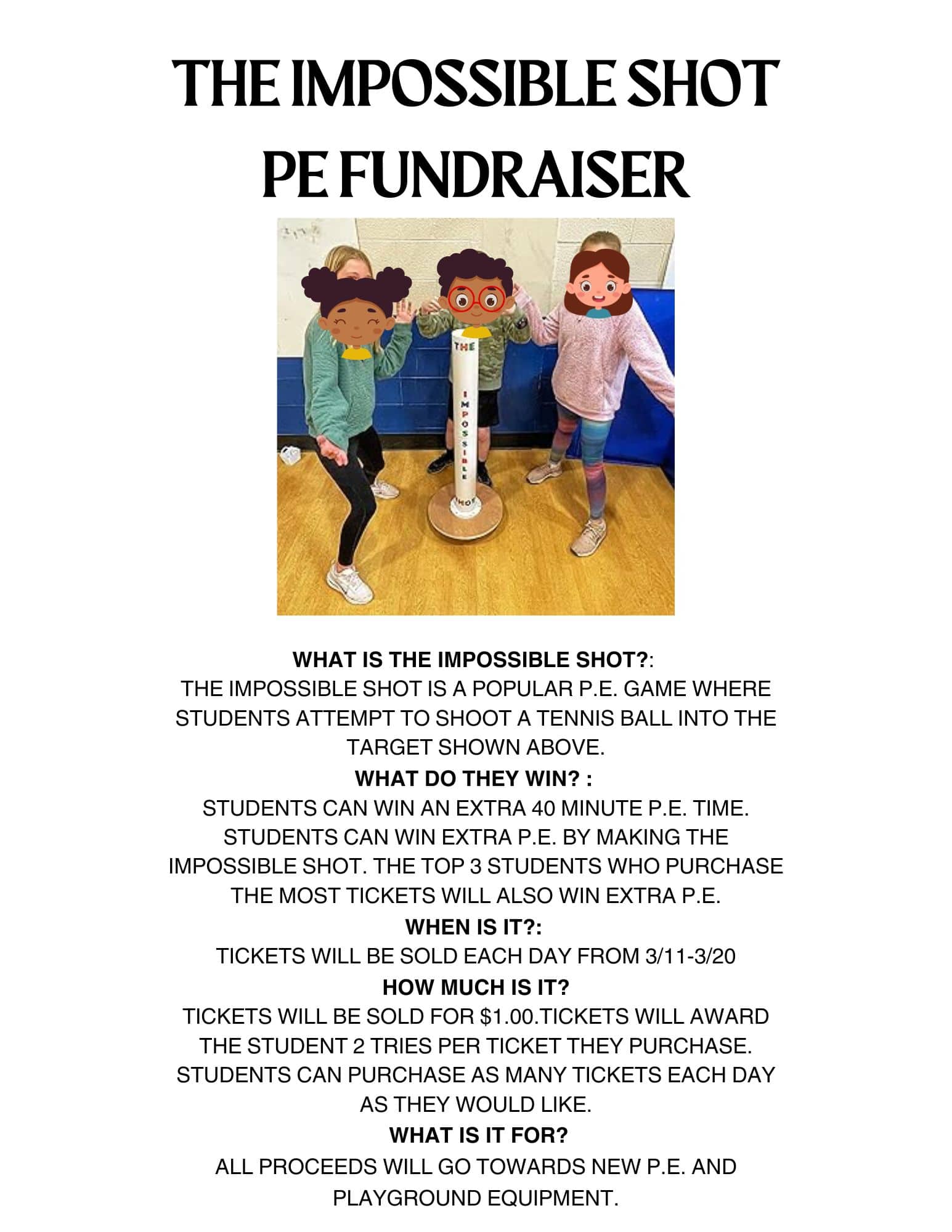 Impossible shot fundraiser for new playground equipment